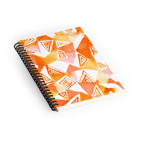 Amy Sia Geo Triangle Orange Spiral Notebook
