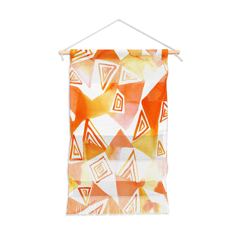 Amy Sia Geo Triangle Orange Wall Hanging Portrait