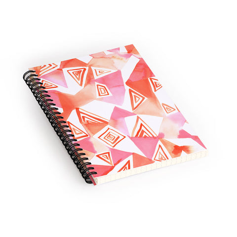 Amy Sia Geo Triangle Peach Spiral Notebook