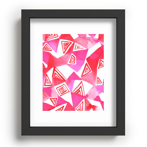 Amy Sia Geo Triangle Pink Recessed Framing Rectangle