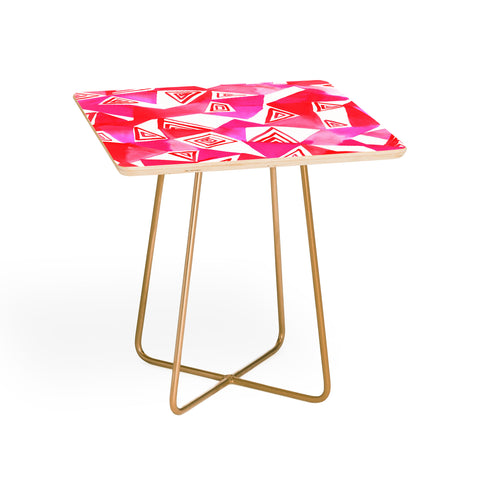 Amy Sia Geo Triangle Pink Side Table