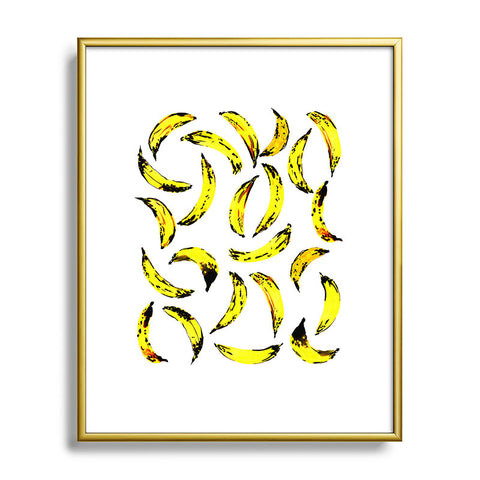 Amy Sia Go Bananas Metal Framed Art Print