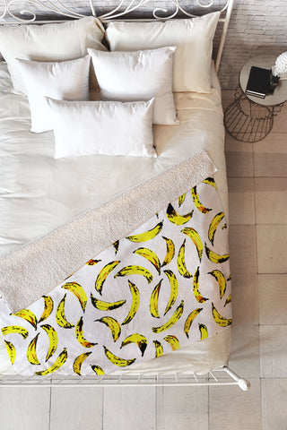 Amy Sia Go Bananas Fleece Throw Blanket