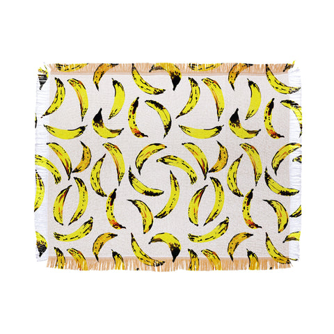 Amy Sia Go Bananas Throw Blanket