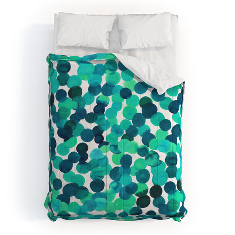 Amy Sia Gracie Spot Aqua Comforter