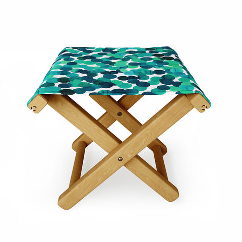 Amy Sia Gracie Spot Aqua Folding Stool