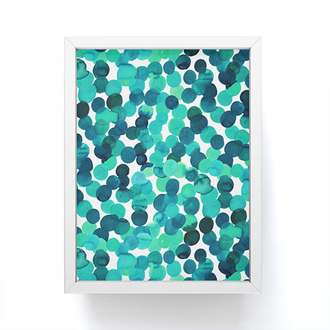 Amy Sia Gracie Spot Aqua Framed Mini Art Print
