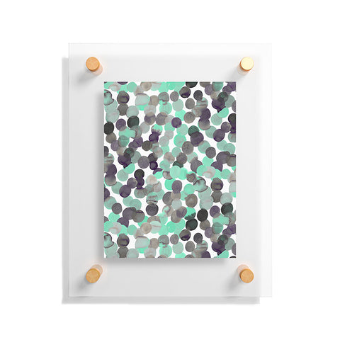 Amy Sia Gracie Spot Aqua Grey Floating Acrylic Print