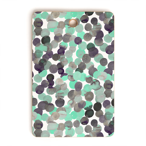 Amy Sia Gracie Spot Aqua Grey Cutting Board Rectangle
