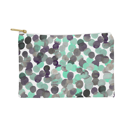 Amy Sia Gracie Spot Aqua Grey Pouch