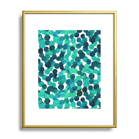 Amy Sia Gracie Spot Aqua Metal Framed Art Print