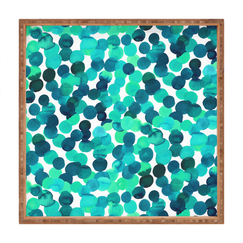 Amy Sia Gracie Spot Aqua Square Tray