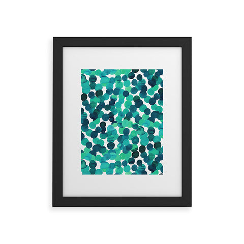 Amy Sia Gracie Spot Aqua Framed Art Print
