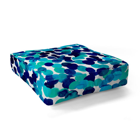 Amy Sia Gracie Spot Blue Floor Pillow Square