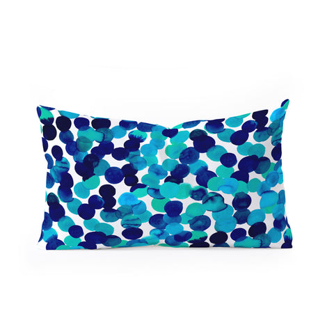 Amy Sia Gracie Spot Blue Oblong Throw Pillow