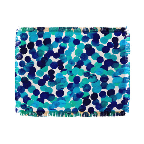 Amy Sia Gracie Spot Blue Throw Blanket
