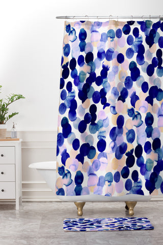 Amy Sia Gracie Spot Pale Purple Shower Curtain And Mat
