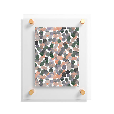 Amy Sia Gracie Spot Peach Grey Floating Acrylic Print
