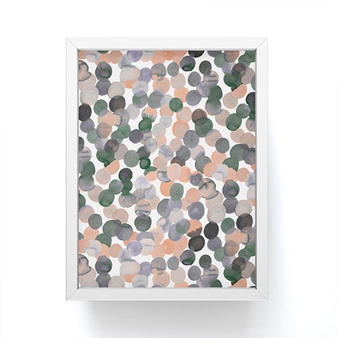 Amy Sia Gracie Spot Peach Grey Framed Mini Art Print