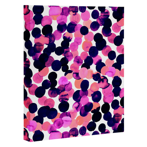 Amy Sia Gracie Spot Pink Art Canvas
