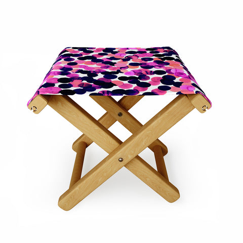 Amy Sia Gracie Spot Pink Folding Stool