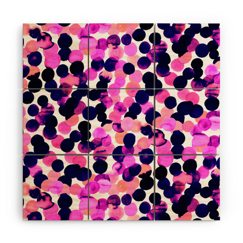 Amy Sia Gracie Spot Pink Wood Wall Mural