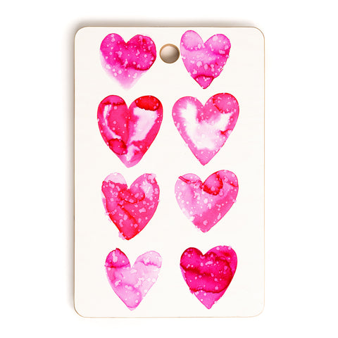Amy Sia Heart Speckle Cutting Board Rectangle