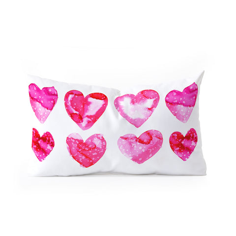 Amy Sia Heart Speckle Oblong Throw Pillow
