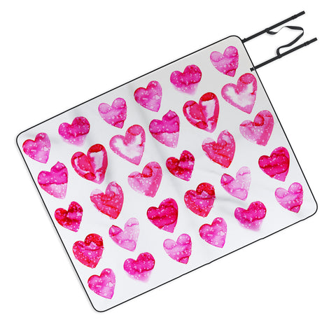 Amy Sia Heart Speckle Picnic Blanket