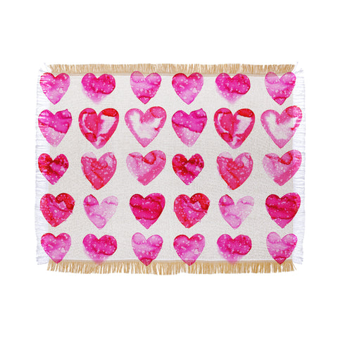 Amy Sia Heart Speckle Throw Blanket
