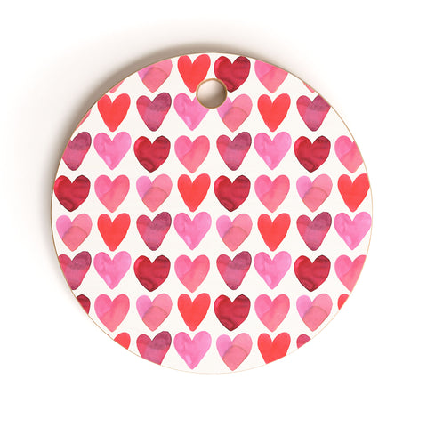Amy Sia Heart Watercolor Cutting Board Round