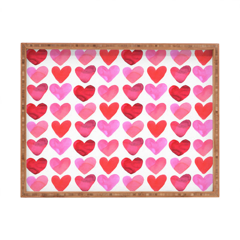 Amy Sia Heart Watercolor Rectangular Tray