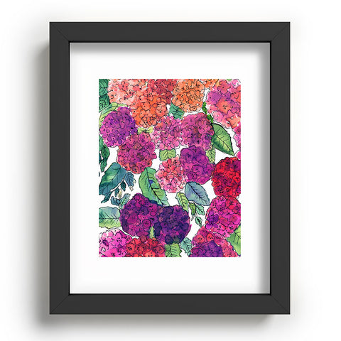 Amy Sia Hydrangea Pink Recessed Framing Rectangle