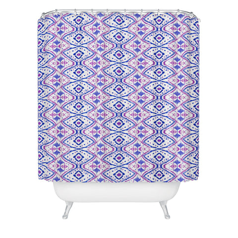 Amy Sia Ikat 2 Berry Shower Curtain