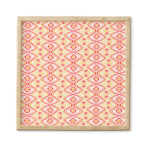 Amy Sia Ikat 2 Cherry Framed Wall Art