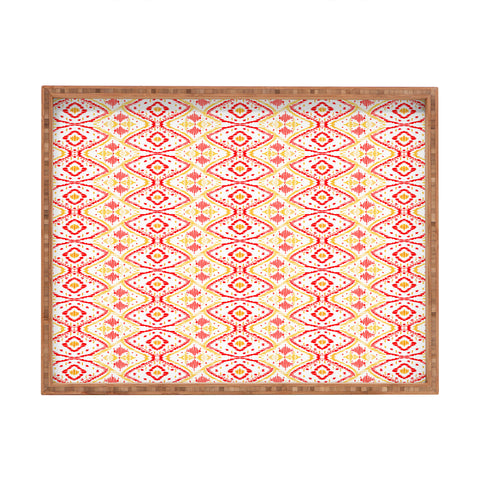 Amy Sia Ikat 2 Cherry Rectangular Tray