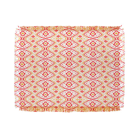 Amy Sia Ikat 2 Cherry Throw Blanket