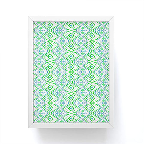 Amy Sia Ikat 2 Grass Framed Mini Art Print