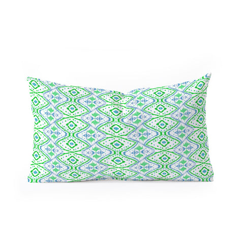 Amy Sia Ikat 2 Grass Oblong Throw Pillow