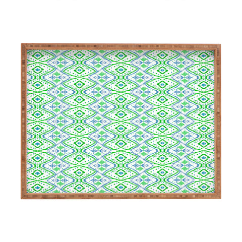 Amy Sia Ikat 2 Grass Rectangular Tray