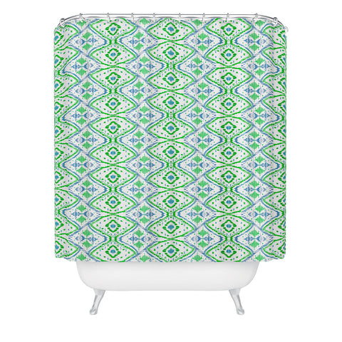 Amy Sia Ikat 2 Grass Shower Curtain