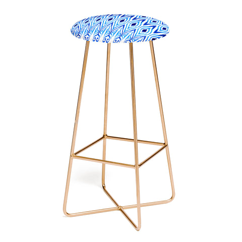 Amy Sia Ikat Blue Bar Stool