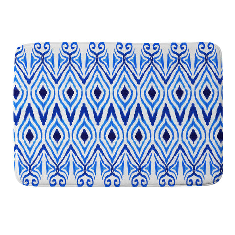 Amy Sia Ikat Blue Memory Foam Bath Mat