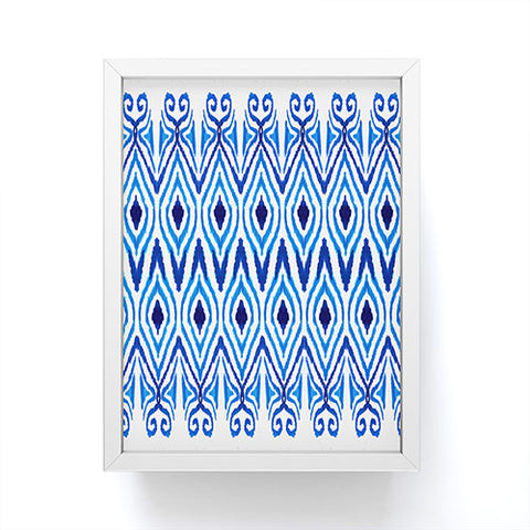 Amy Sia Ikat Blue Framed Mini Art Print