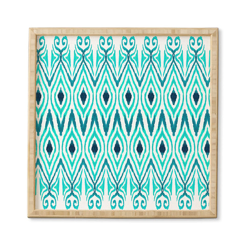 Amy Sia Ikat Jade Framed Wall Art