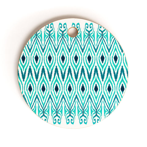 Amy Sia Ikat Jade Cutting Board Round
