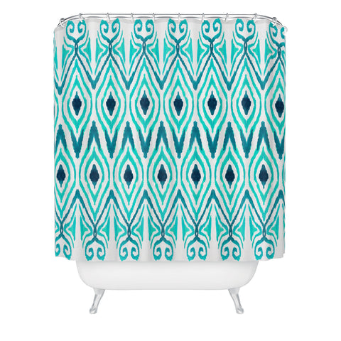 Amy Sia Ikat Jade Shower Curtain