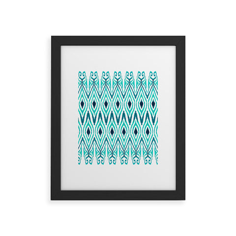 Amy Sia Ikat Jade Framed Art Print