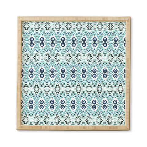 Amy Sia Ikat Java Blue Mini Framed Wall Art