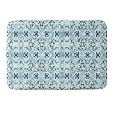 Amy Sia Ikat Java Blue Mini Memory Foam Bath Mat